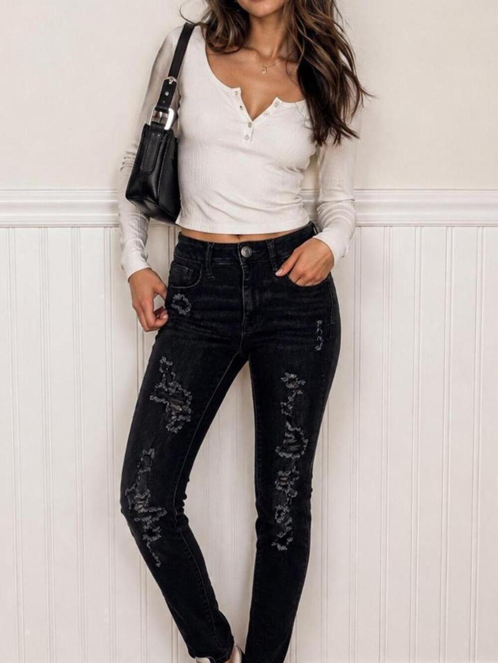 American Eagle Outfitters Destructed Skinny Jeans